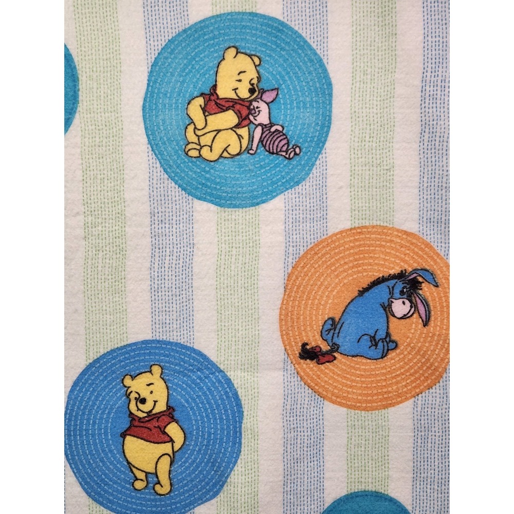 VTG Winnie the Pooh Tigger Piglet Eeyore Disney Bed Blanket Chatham USA Kidcore - Picture 2 of 6